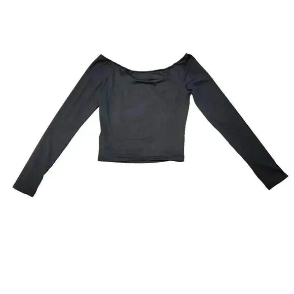 Edikted Women's Black Cotton/Spandex Tahlia Off the Shoulder Crop Top NEW - Picture 9 of 16